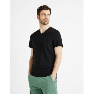 Celio T-shirt col v 100% coton - Noir