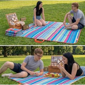 Tapis de pique-nique et de voyage imperméable et portable (tabi) – 200 x 150 cm, pliable