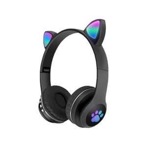 Casque D'écoute Sans Fil Bluetooth Lumière LED,Music,Jeux Cat Ear Head phones