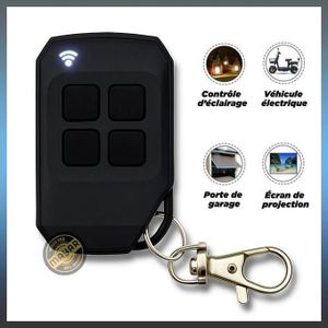 Télécommande Universelle Multi-Fréquences 315 / 433 MHz – Duplicateur de Télécommandes à Code Fixe & Code Tournant – Compatible Portes de Garage, Portails, Stores – Portée 100 m – Autocopiante