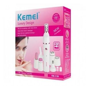 Kemei 7 In1 humide sec femmes rasoir femme épilateur Machine à raser dame épilation sourcils tondeuse de nez, Bikini, jambe, aisselles