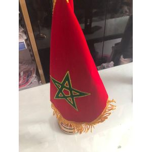 Standard  DRAPEU MAROC AVEC SUPPORT DE 45 CM