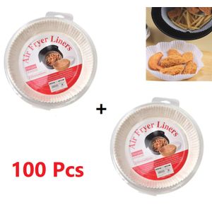 مجموعة من 100 ورقة لمقلاة الهواء الساخن، ورق للمطبخ، قوالب خبز لمقلاة الهواء