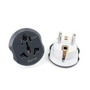 Adaptateur Secteur Prise US USA Americaine vers EU Europe France - Blanc