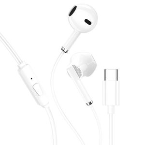 Kakusiga Écouteurs de sport filaire Type-C , avec Microphone, Blanc 