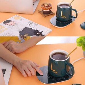 كوب مع سخان كوب كهربائي - تصميم أنيق مع غطاء