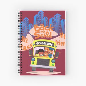 Bienvenue à l'école, Back 2 School créée et vendue par DawnB64.Spiral Notebook Bloc note