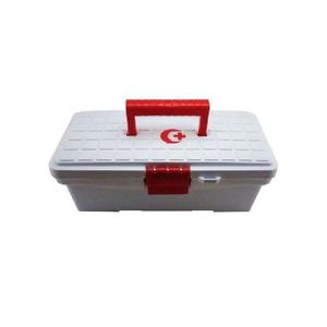 Non retournableBoîte à pharmacie à 2 niveaux - Boîte portable de premiers secours