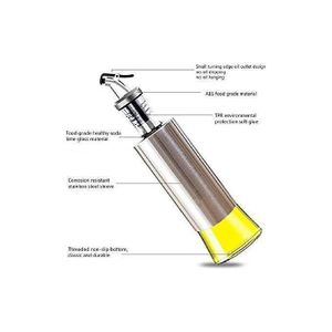 Bouteille distributeur d'huile et de vinaigre en verre revêtu d'acier inoxydable