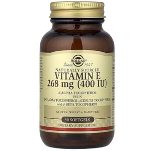 Solgar Vitamin E, Naturally Sourced, 268 mg (400 IU), 50 Softgels