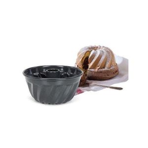 Moule à gâteau perforé métallisé, Moule à kouglof en métal anti adhérent 26 cm
