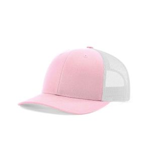 Casquette de camionneur simple à six panneaux rose