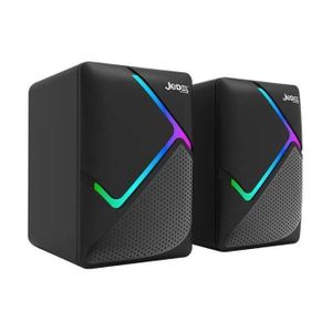Jedel Haut-parleur RGB super bas Multimedia USB 2.0 avec Contrôle du Volume Réglable