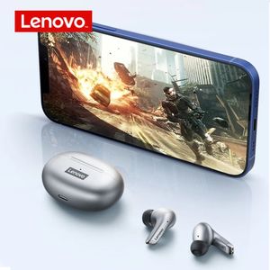 Lenovo سماعات أذن بلوتوث لاسلكية LP5 ، سماعات أذن صغيرة ستريو 9D ، مقاومة للماء ، مع ميكروفون