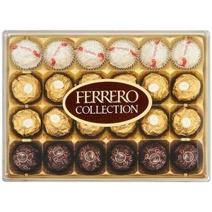 Ferrero Rocher Coffret Collection 24 pièces Rochers, Rond chocolat Noir,  Raffaello. 269g à prix pas cher