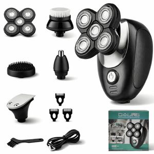 Daling Rasoir Électrique Homme 5 en 1 Rechargeable USB – Kit de Toilettage Multifonction avec Tondeuse Nez, Brosse Nettoyante et Accessoires