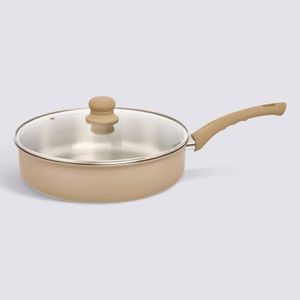 Five Sauteuse en inox et aluminium avec couvercle en verre (Diam 24 cm)