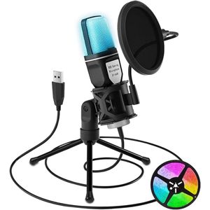 Kit de microphone USB de jeu en streaming, micro RVB à