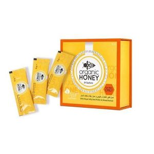 OrgaMiel - Miel royal biologique pour hommes Merveilleux miracles secrets avec gelée royale et Superbe d'abeille 100 herbes pures mélangées, Donne de l’énergie au corps, Améliore la fertilité 24 sachets