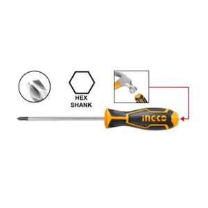 Ingco Tournevis à zone de frappe vis Phillips 8*200mm