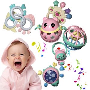 Set de Hochets Colorés pour Bébés – Jouets d'Éveil Sensoriel 6pcs