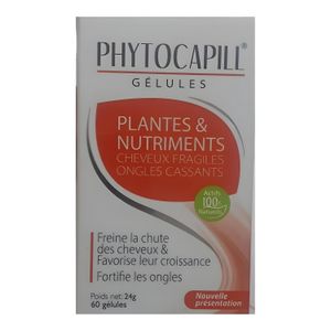 Phytocapill Plantes & Nutriments - Cheveux et Ongles Fortifiés - 60 Gélules