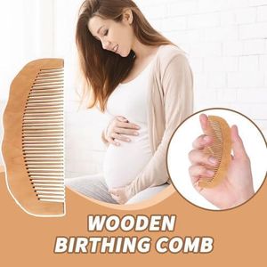 Peigne en Bois de Santal Antistatique pour Femme Après Accouchement – Accessoire Essentiel Sac de Maternité, Peigne Coiffure Naturel