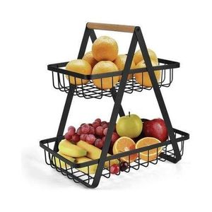 Panier à fruits de cuisine à 2 niveaux