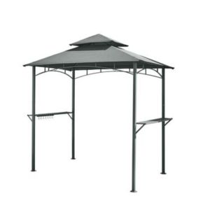 Kitea Tonnelle + 2 Tables D'Appoint Laterales Hideaway - Gris
