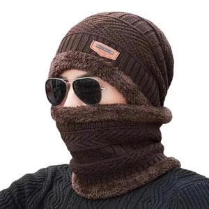 Bonnet hiver doublé polaire, cache-cou chaud, ensemble bonnet écharpe tricoté, chapeau hiver épais unisexe, tour de cou thermique, protection froid intense homme femme enfant