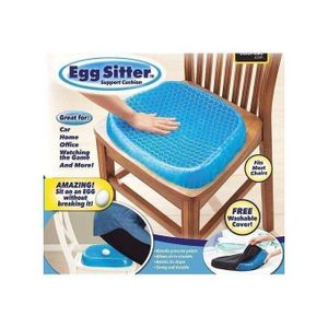Coussin de Siège en Gel Egg Sitter® Ergonomique – Coussin Confort Respirant à Structure Alvéolaire pour Chaise, Fauteuil, Bureau, Maison et Voiture – Soulagement des Points de Pression, Soutien Optimal, Antidérapant, Résistant avec Housse Lavable