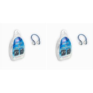 Ensemble Bouchons Oreille et Pince-nez - Silicone Confortable - Protection Aquatique Natation - Noir - Lot de 2