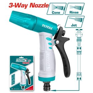 TOTAL Pistolet d'Arrosage à Gâchette Ergonomique - Buse Haute Pression pour Jardin