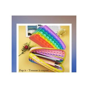 Scolaire, Fourniture Scolaire, Trousse Transparente 2 Compartiments,  Trousse Crayon De Couleur Papeterie Aesthetic, Trousse Ecole Fourniture  Scolaire Aesthetic pour Garçon Fille