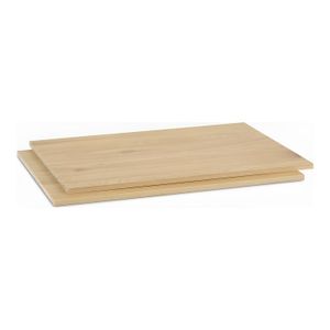 Tablettes pour Armoire - Effet Bois Chêne Chaud - Rangement Intérieur - Lot de 2