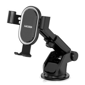 Kakusiga Support Téléphone Voiture 360° Fixation Automatique par Gravité,brise ou tableau de bord