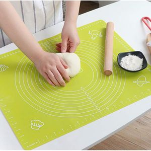 Tapis à pâtisserie en silicone pour pâte à rouler antidérapant extra large,  tapis de cuisson à pâtisserie antiadhésif avec mesures, tapis à rouler la  pâte en silicone avec grattoir à pâte (20