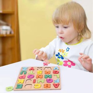 Puzzle en Bois ABC et Chiffres Le Cadeau Educatif Ideal pour Enfants