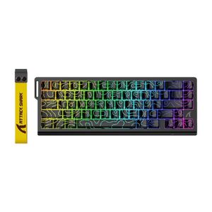 ATTACK SHARK Mini Clavier mécanique X68 HE Rapid Trigger Keyboard Magnetic Switch précision RT 0.01mm, taux de numérisation 128K, claviers de jeu VALORANT 66 touches avec  Clavier de jeu rétro-éclairé pour ordinateur USB RGB Magnetic Switch Keyboard X68 HE