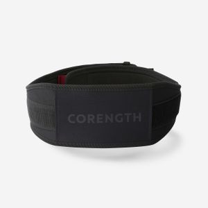 Ceinture Lombaire de Musculation - Double Système de Fermeture en Nylon - Pour Sportifs et Entraînement - Noire