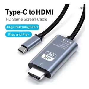 General Câble USB Type - C vers HDMI 4K – Adaptateur Audio Vidéo HD pour PC - MacBook and Smartphone