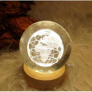 Veilleuse LED USB boule de cristal galAct, lampe de table, 3D, planète, lune, chambre, décoration d'intérieur pour enfants, fête d'enfants, cadeaux d'anniversaire.
