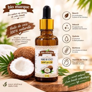 Bio Marque Huile de coco naturelle 30ml