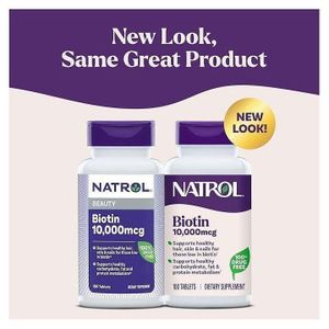 Natrol BIOTIN 100 100 tablettes MAX potency - Made in USA 10000mcg