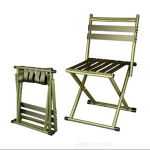 Chaise pliante de camping, chaise portable, siège extérieur, dossier avec accoudoirs, verte