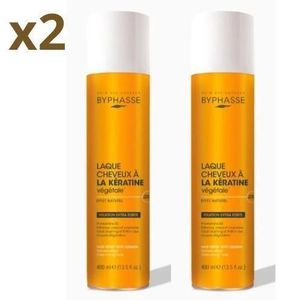 Byphasse LAQUE CHEVEUX KÉRATINE (400ml.) x2