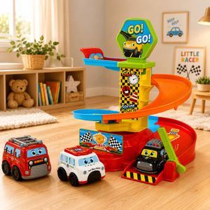 Circuit de Course Builder Track avec Véhicules – Jeu de Lancement pour Enfants