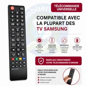 Remote Control Télécommande Samsung Compatible Adaptable pour TV Samsung Smart TV LCD LED 