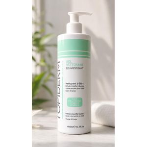 Gel Nettoyant Éclaircissant Topiderm – Soin 3-en-1 Éclat & Anti-Taches