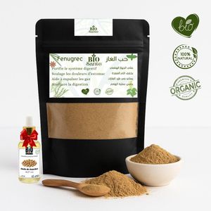 BIO SANTE Fenugrec poudre fine 150 g usage quotidien + huile de Souchet 15ml gratuit